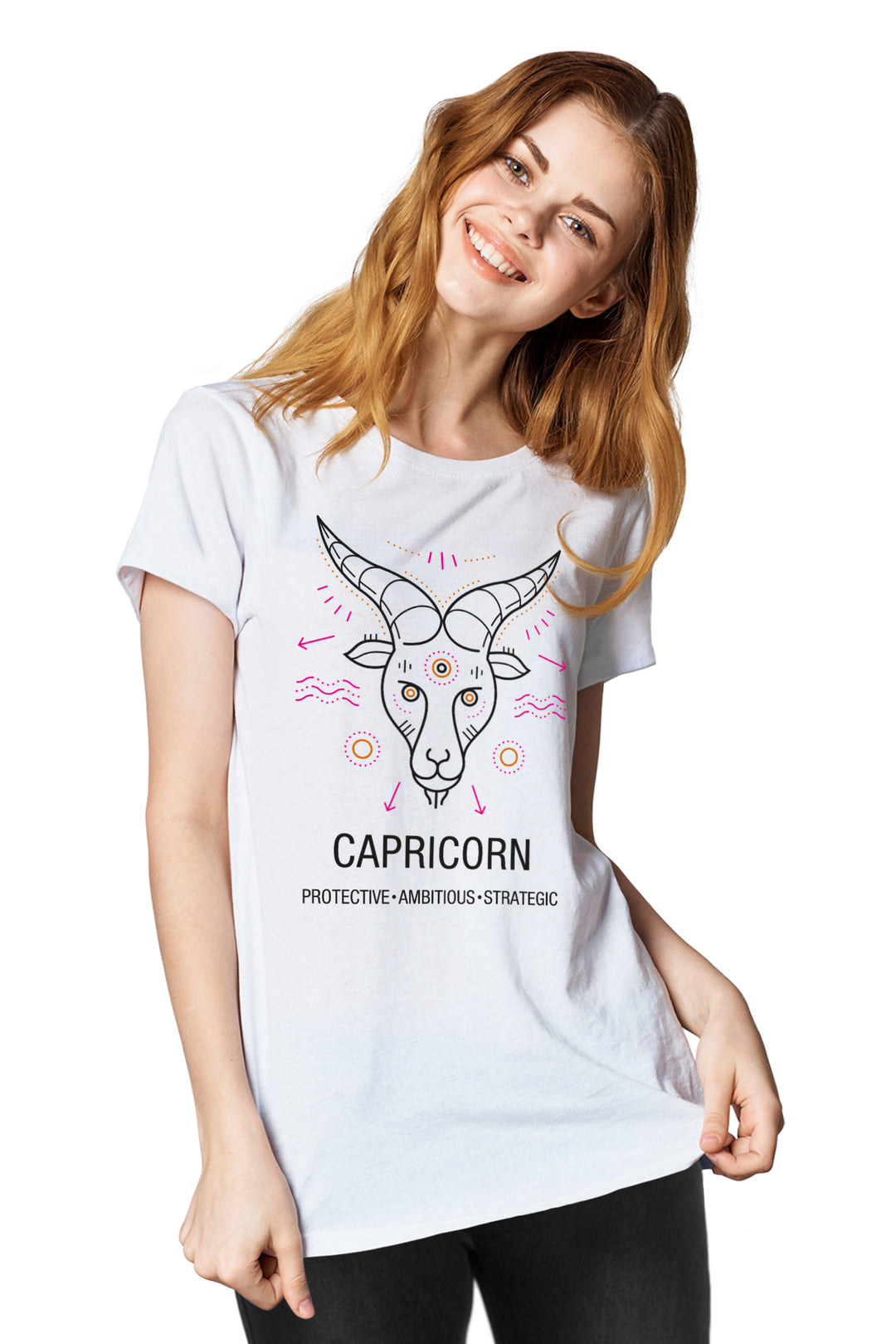 FflirtyGo Capricorn Sign Printed T-Shirt - FflirtyGo