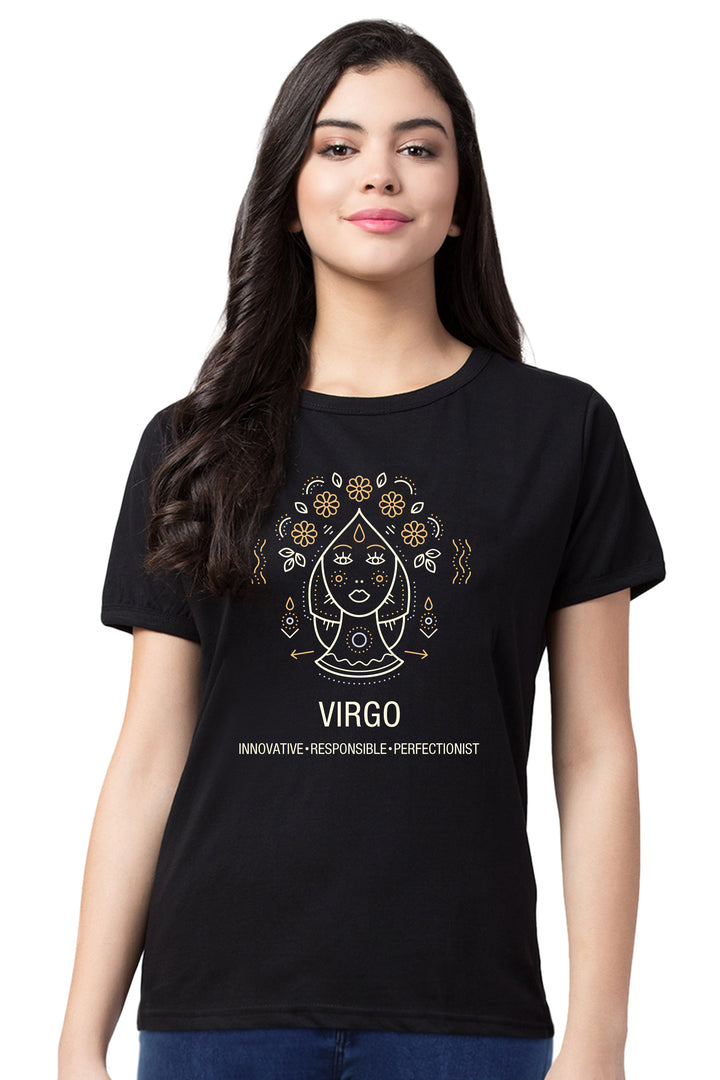 FflirtyGo Virgo Sign Printed T-Shirt - FflirtyGo
