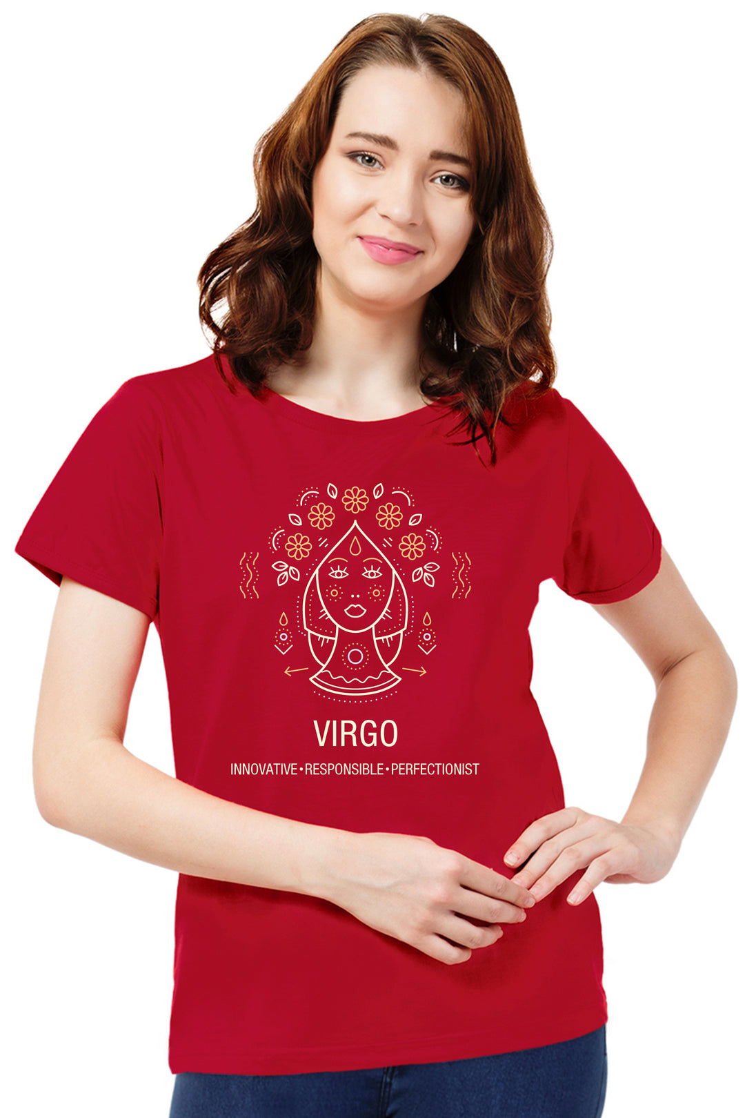FflirtyGo Virgo Sign Printed T-Shirt - FflirtyGo
