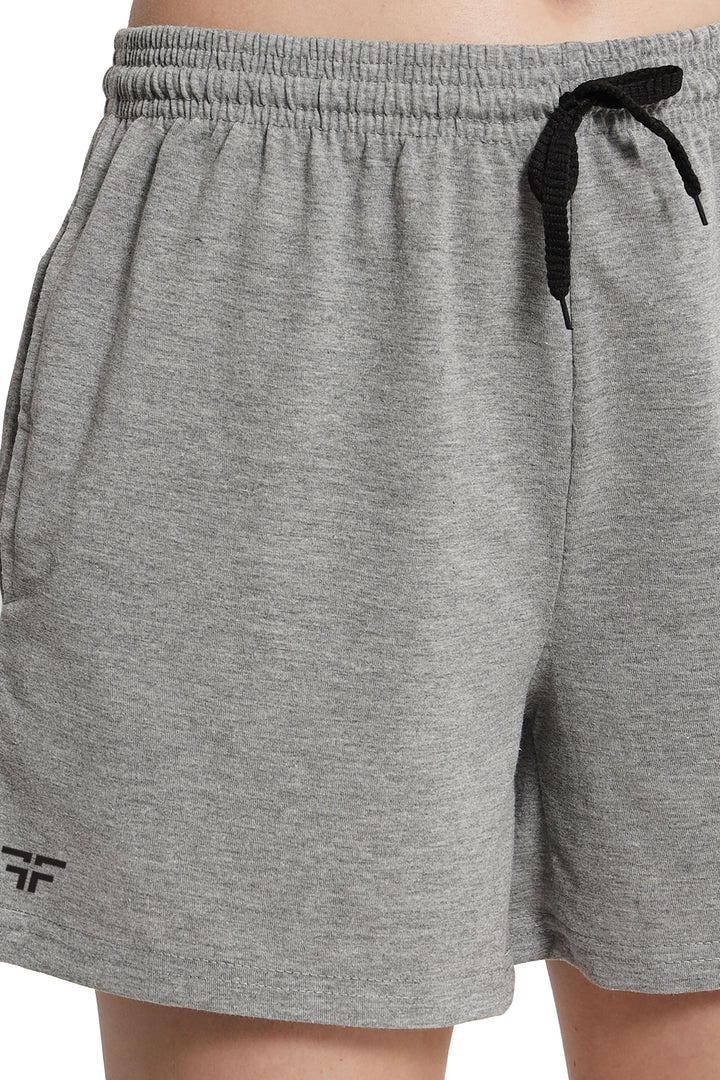 Grey Color Solid Shorts