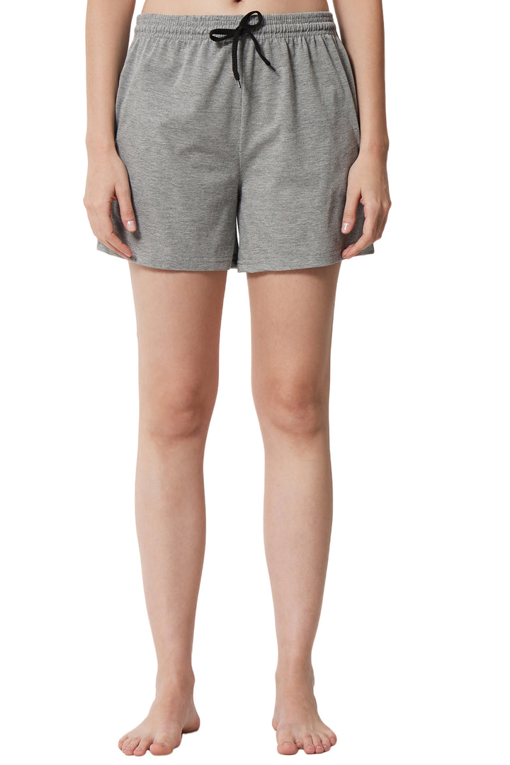 Grey Color Solid Shorts