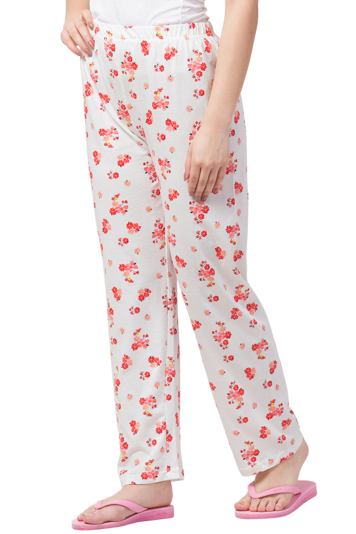 Red Intricate Floral Pyjama - FflirtyGo