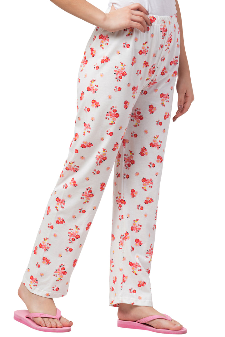 Red Intricate Floral Pyjama - FflirtyGo