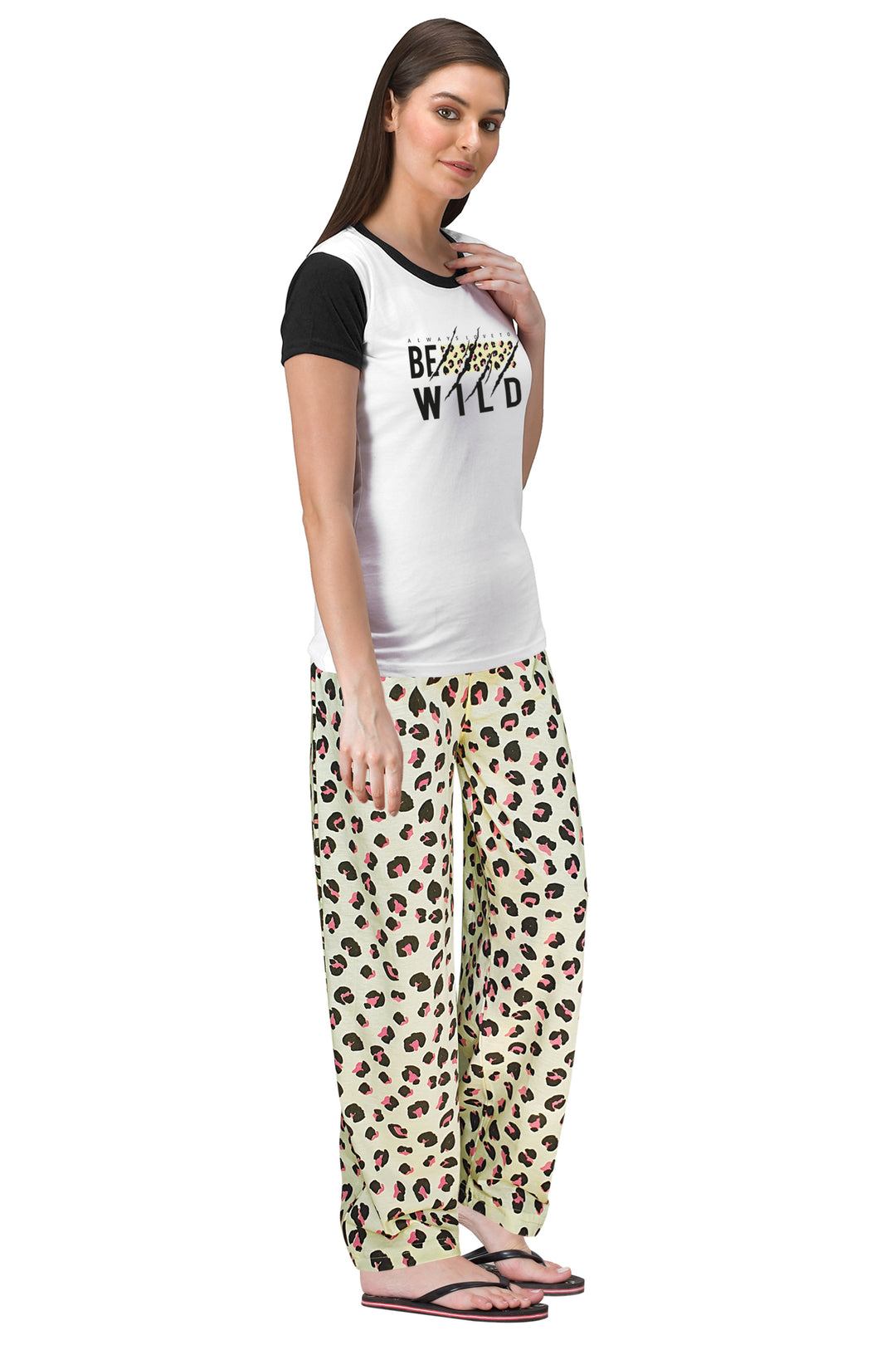 FflirtyGo Be Wild Printed Top and Pyjama Set - FflirtyGo
