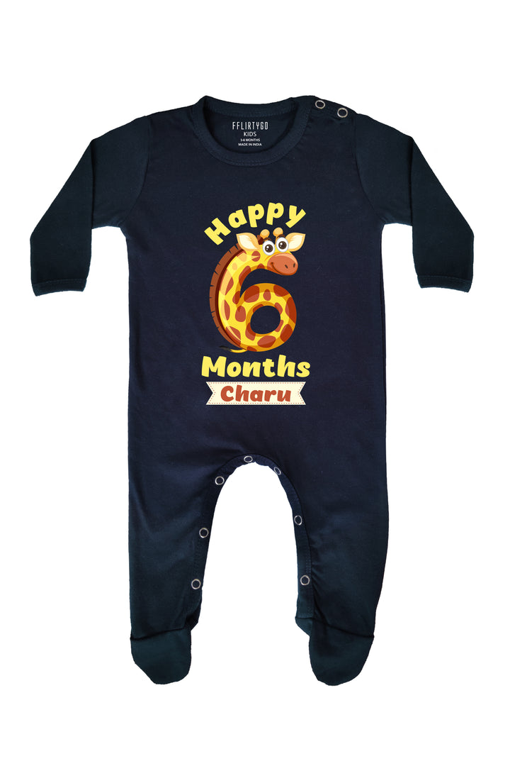 Six Month Milestone Baby Romper | Onesies w/ Custom Name