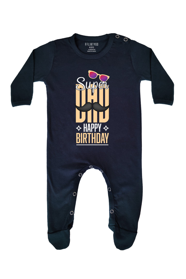 Super Dad Happy Birthday Baby Romper | Onesies