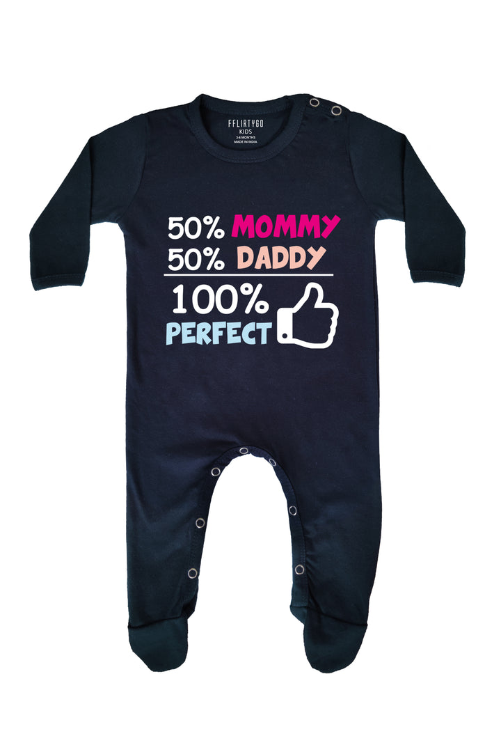 50% Mommy 50%Daddy 100% Perfect Baby Romper | Onesies