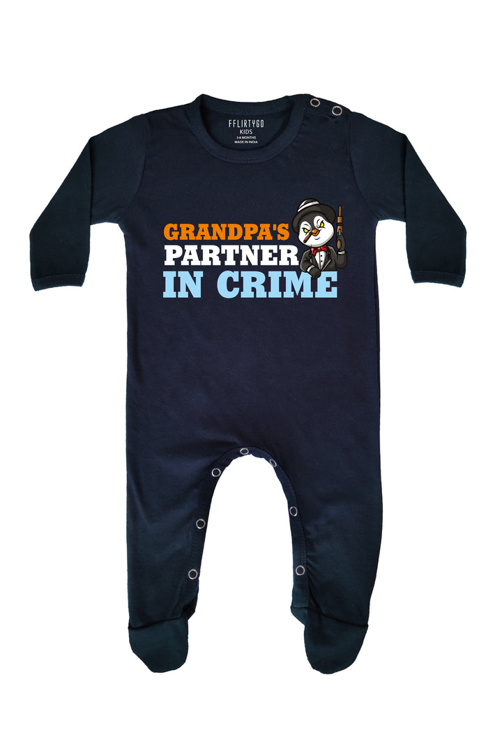 Grandpa's Partner In Crime Baby Romper | Onesies