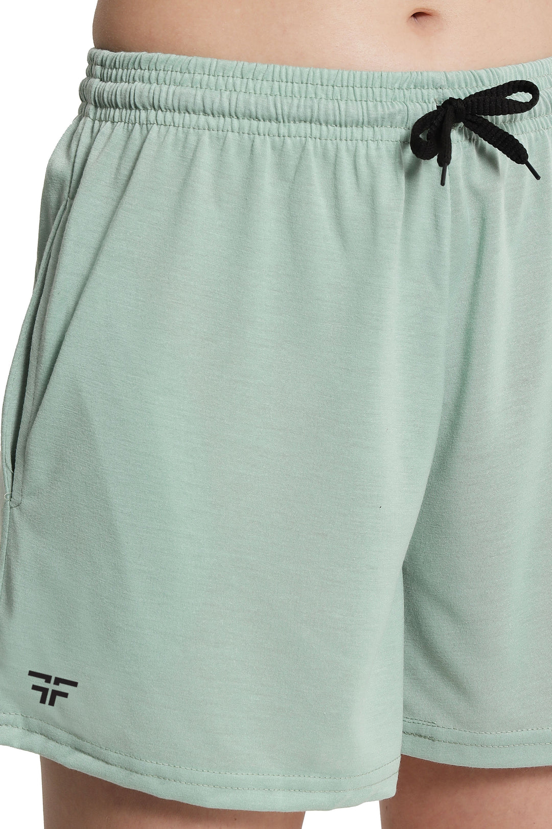 Light Green Color Solid Shorts