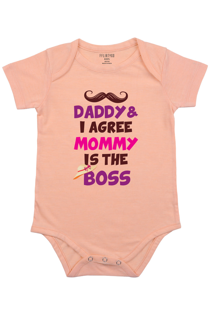 Daddy and I Agree Mommy is The Boss Baby Romper | Onesies
