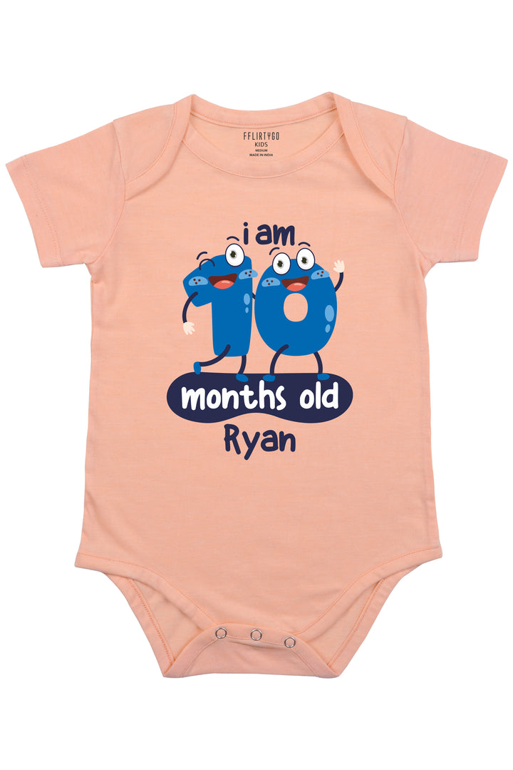 Ten Months Milestone Baby Romper | Onesies w/ Custom Name