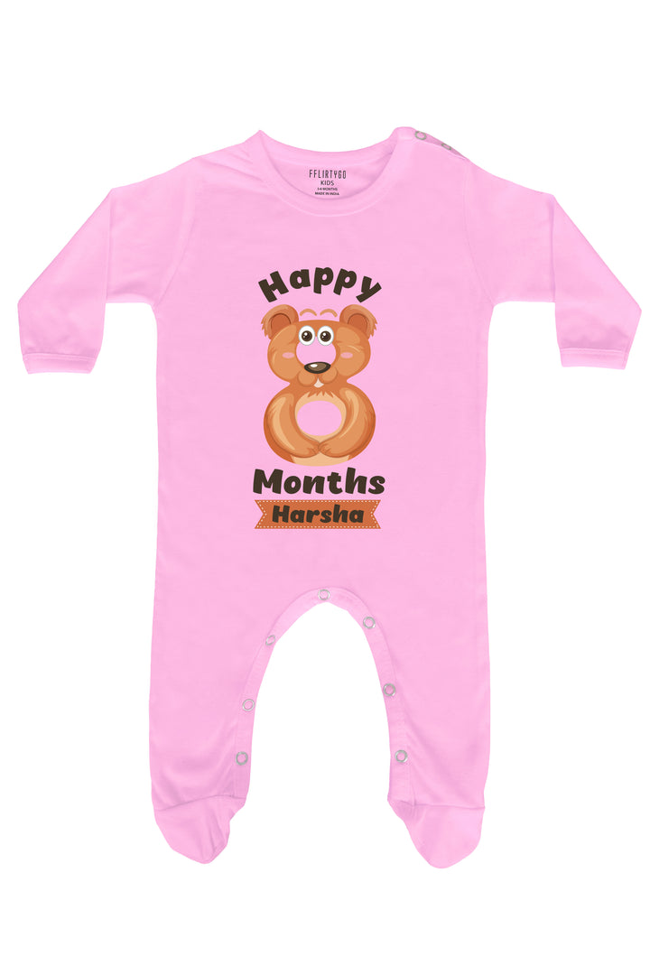 Eight Month Milestone Baby Romper | Onesies w/ Custom Name