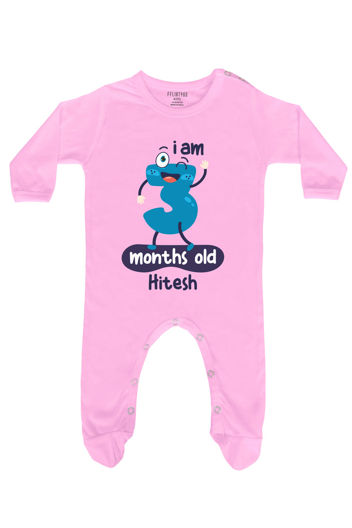 Three Months Milestone Baby Romper | Onesies w/ Custom Name