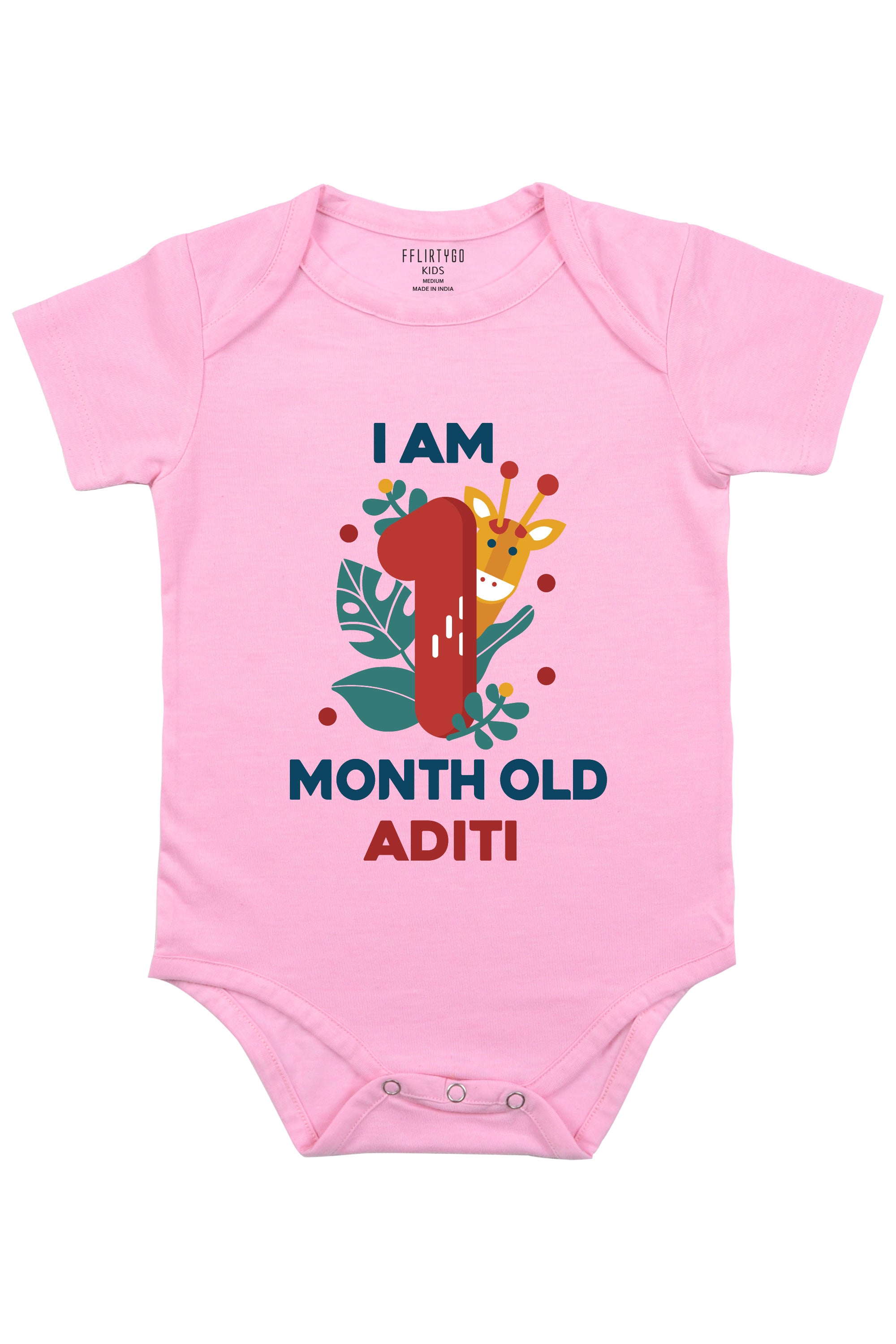 One Month Birthday Baby Romper Onesies w/ Custom Name – FflirtyGo