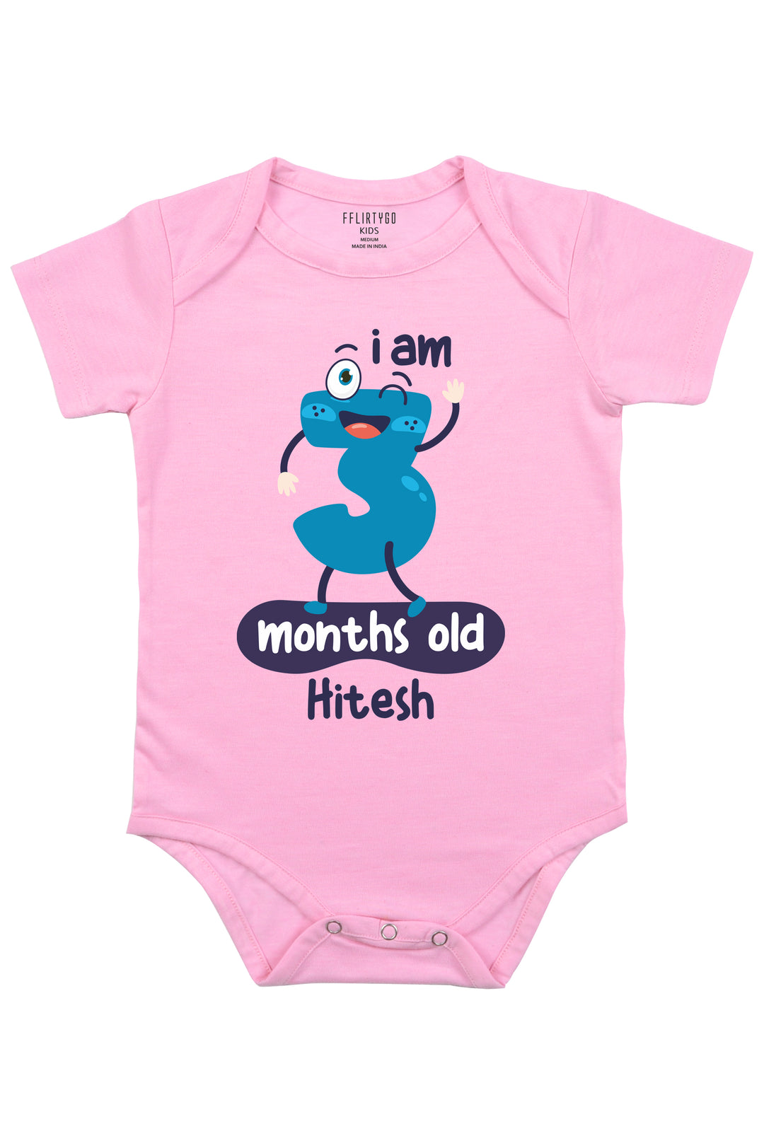 Three Months Milestone Baby Romper | Onesies w/ Custom Name