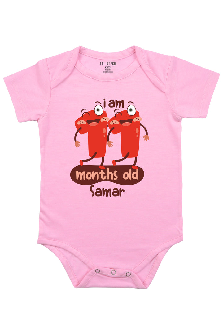 Eleven Month Milestone Baby Romper | Onesies w/ Custom Name