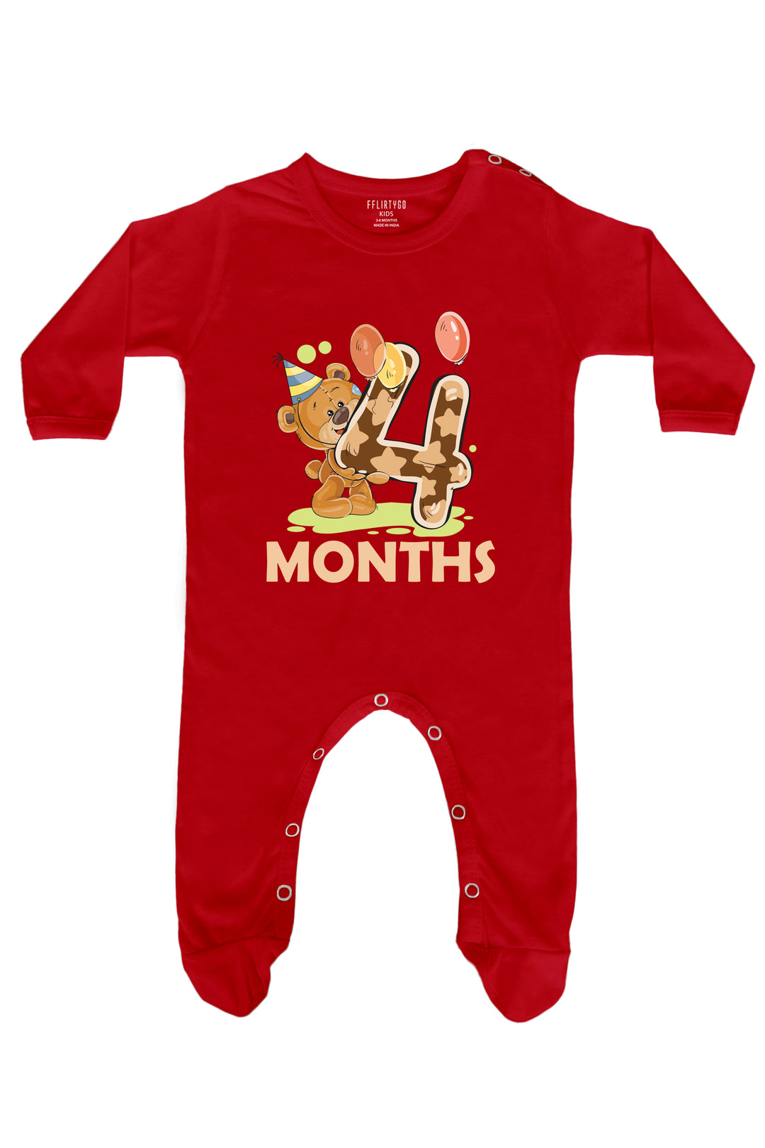 Four Months Milestone Baby Romper | Onesies