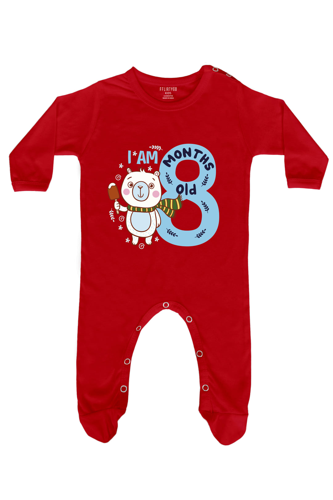 I Am 8 Months Old Baby Romper | Onesies