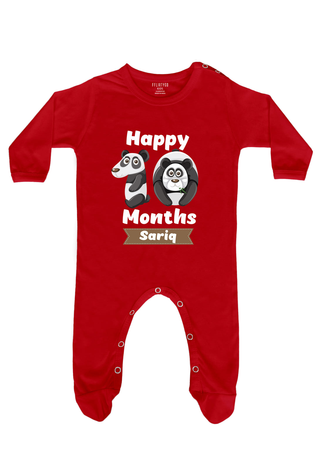Ten Month Milestone Baby Romper | Onesies w/ Custom Name