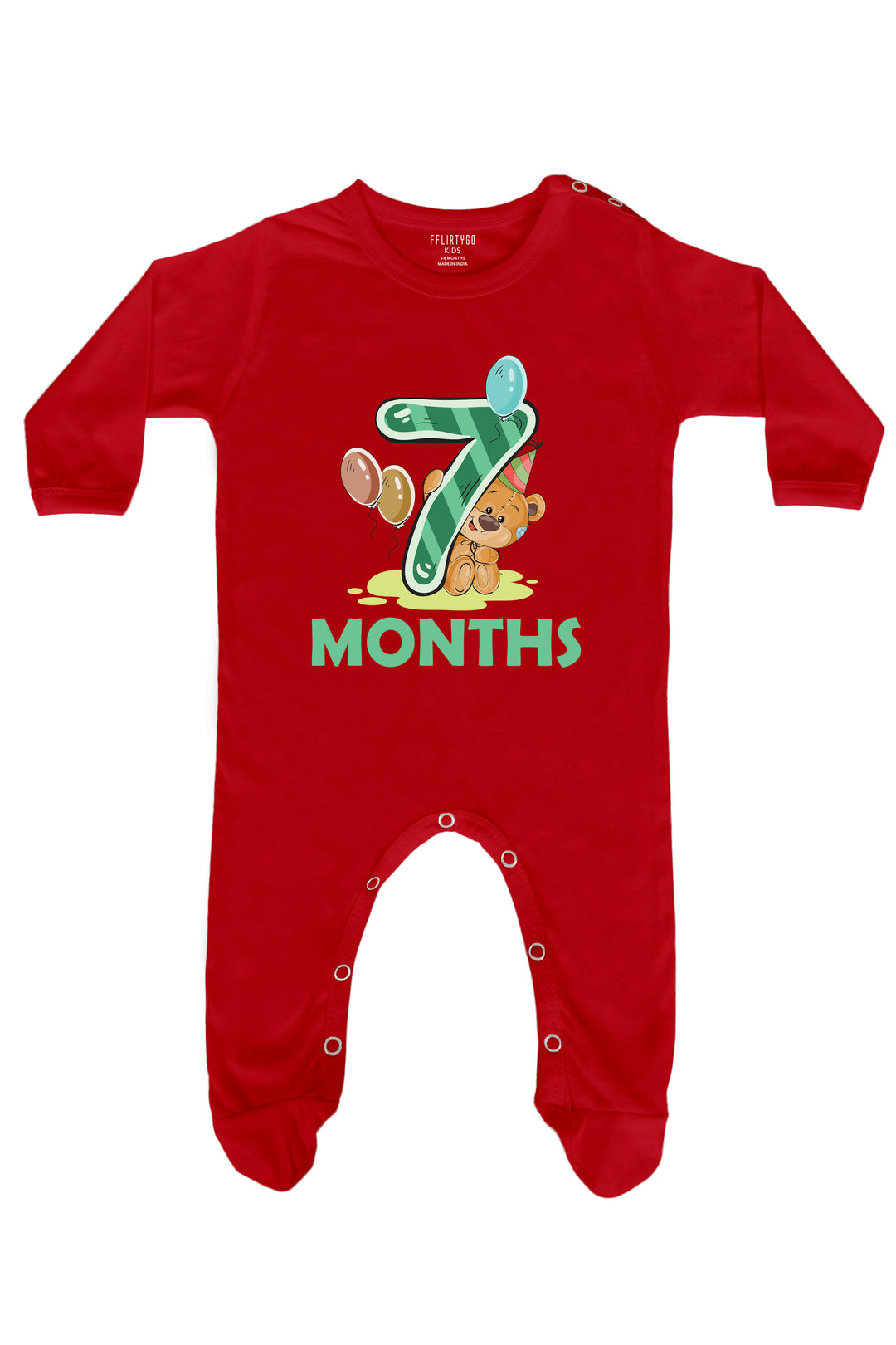 Seven Months Milestone Baby Romper | Onesies