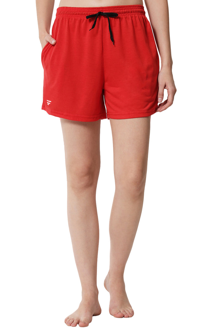 Red Color Solid Shorts