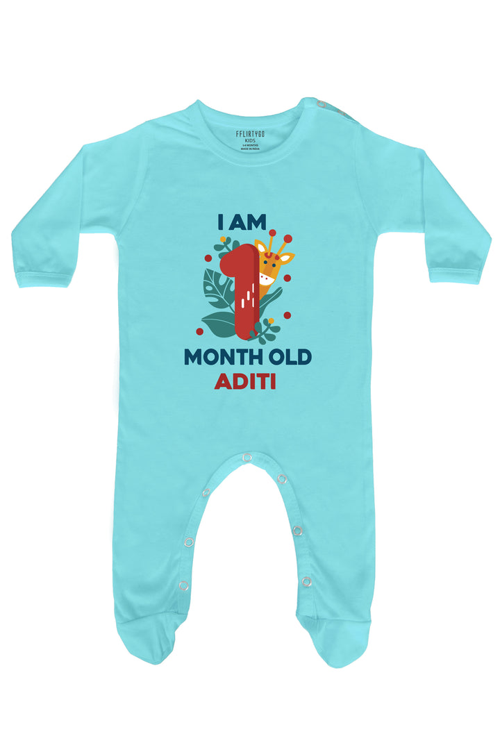 One Month Birthday Baby Romper | Onesies - w/ Custom Name