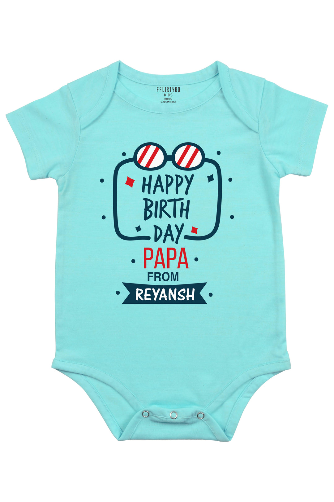 Happy Birthday Papa  Baby Romper | Onesies w/ Custom Name