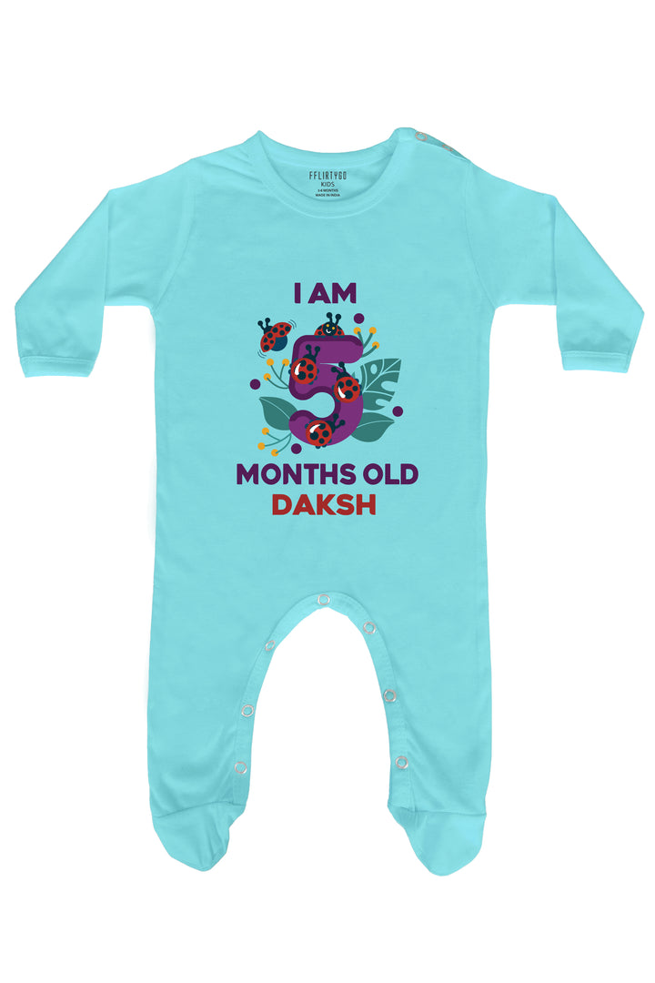 Five Month Birthday Baby Romper | Onesies w/ Custom Name