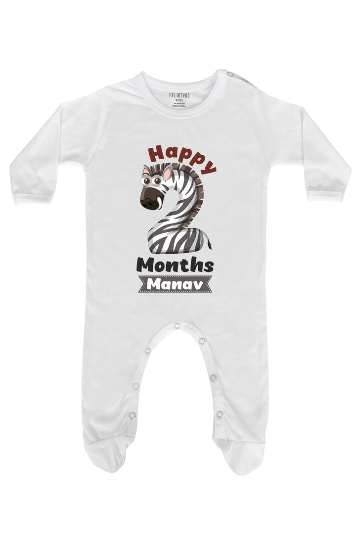 Two Month Milestone Baby Romper | Onesies w/ Custom Name