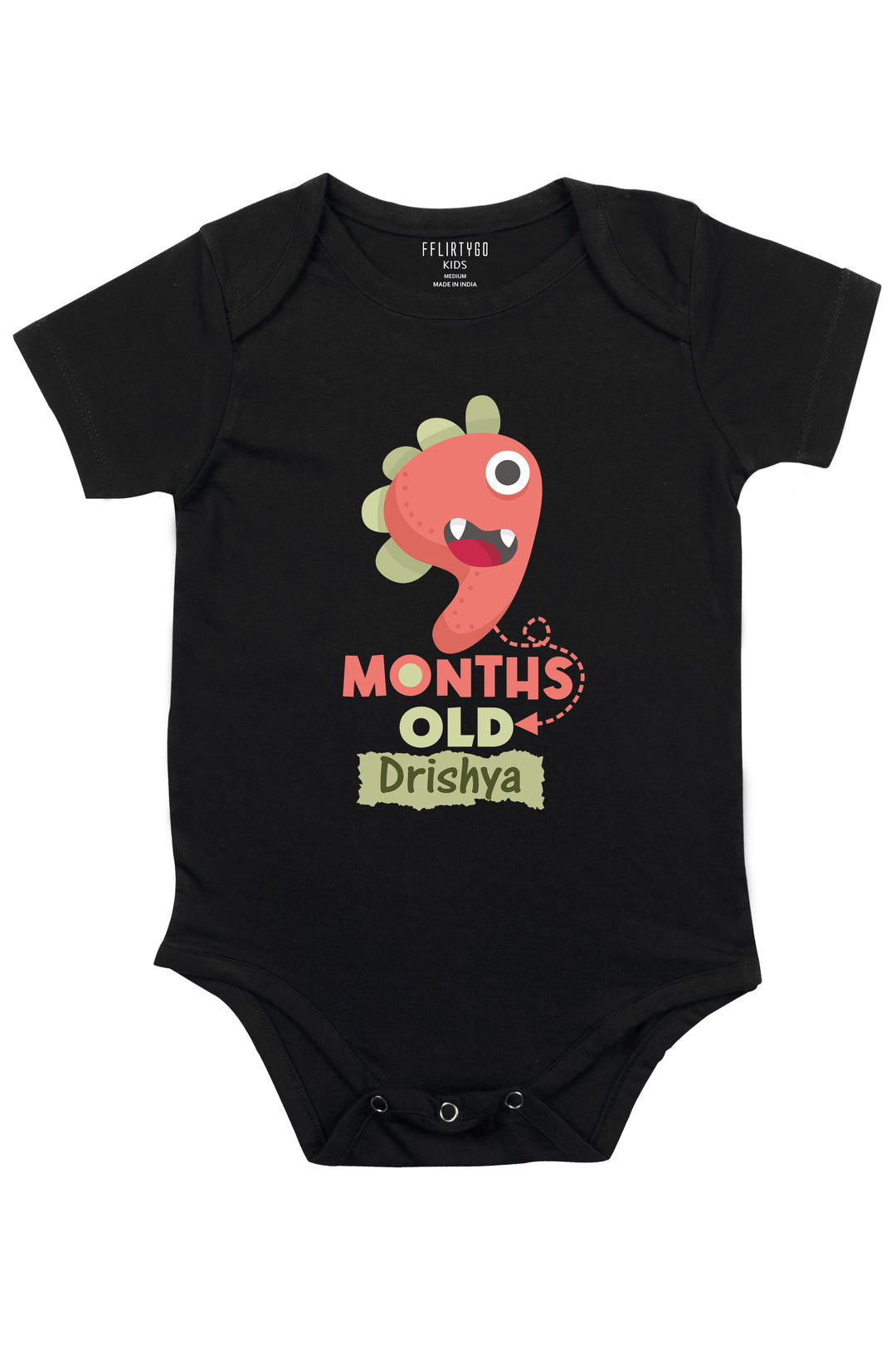 Nine Month Milestone Baby Romper | Onesies w/ Custom Name