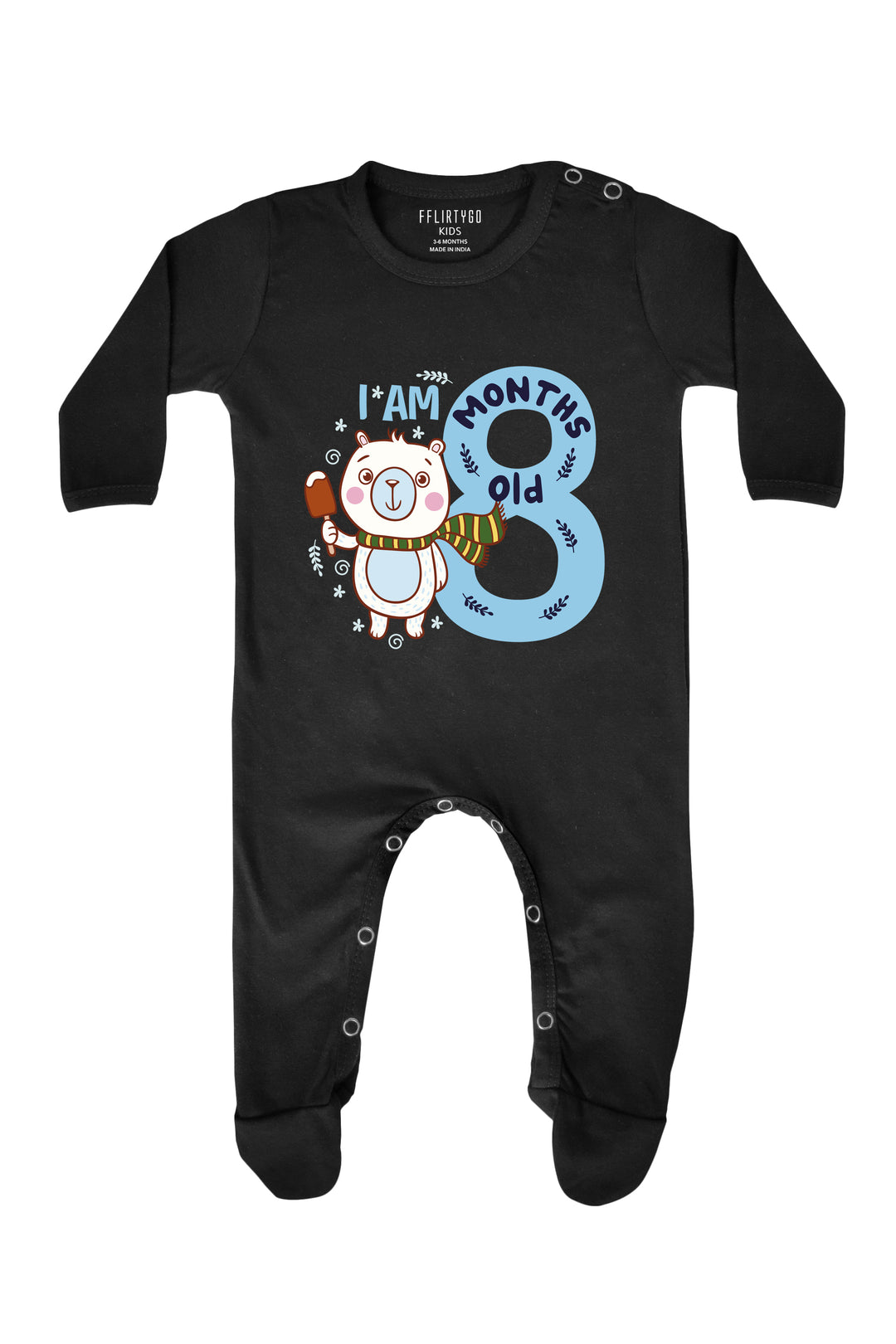 I Am 8 Months Old Baby Romper | Onesies