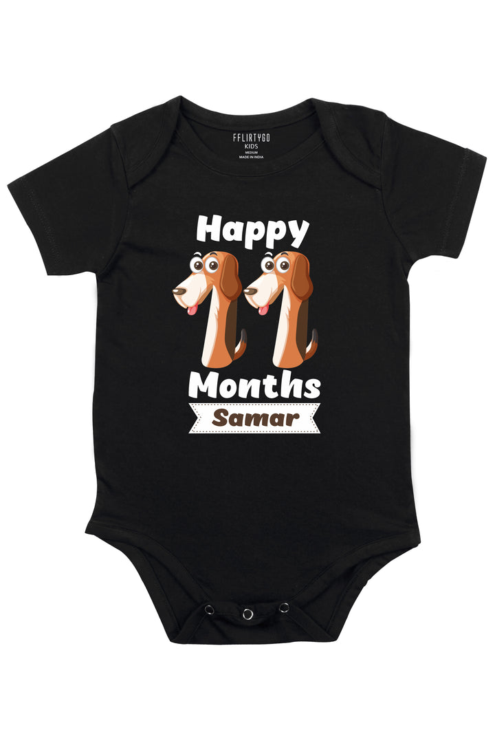 Eleven Month Milestone Baby Romper | Onesies w/ Custom Name
