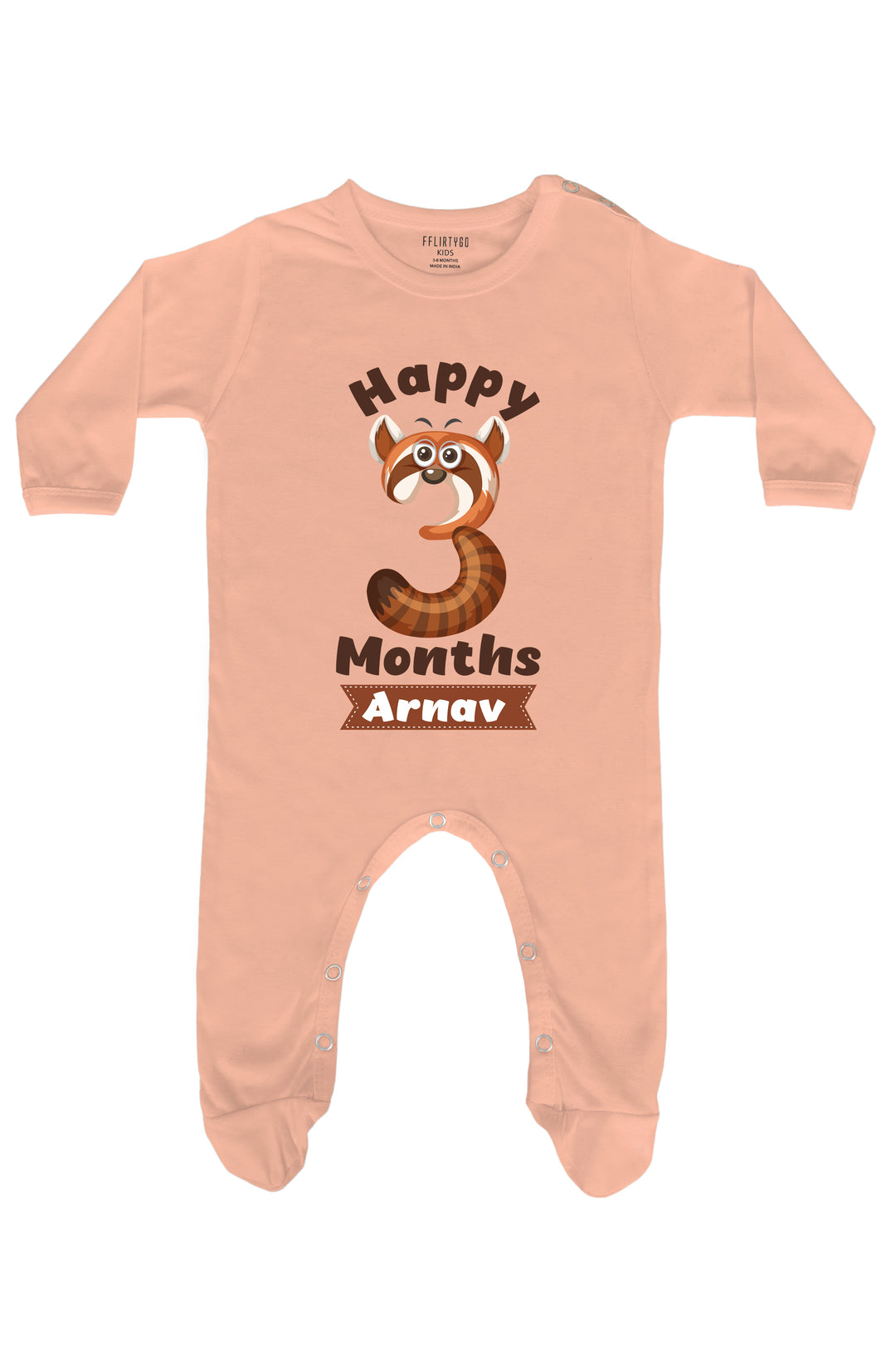Three Month Milestone Baby Romper | Onesies w/ Custom Name
