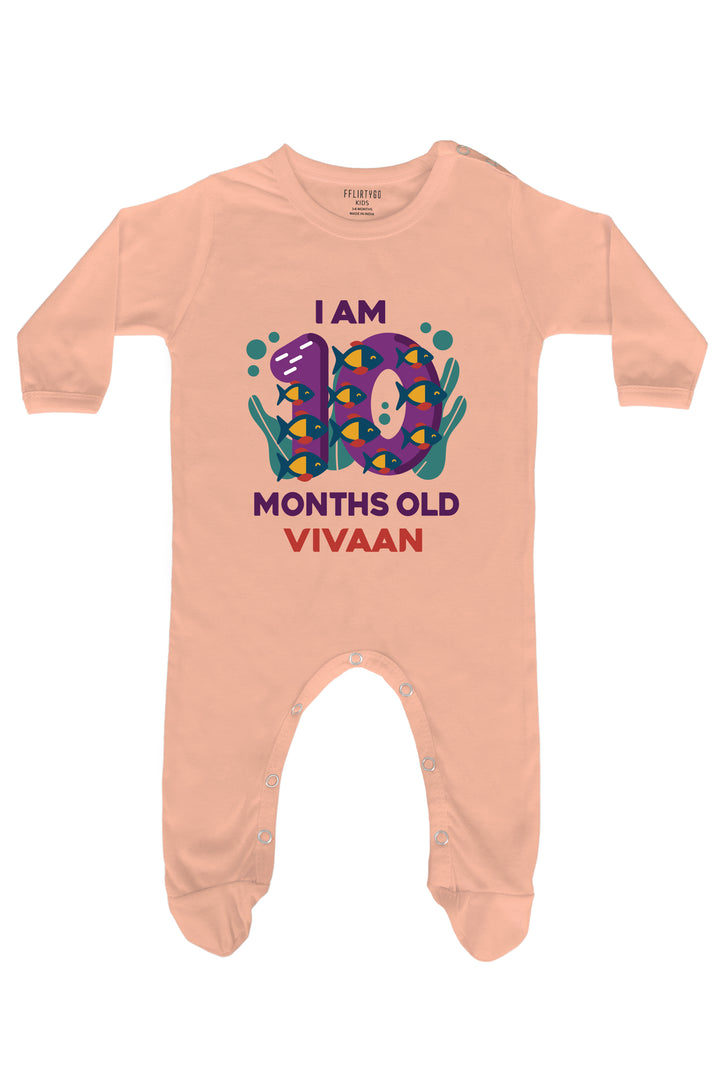 Ten Month Birthday Baby Romper | Onesies w/ Custom Name