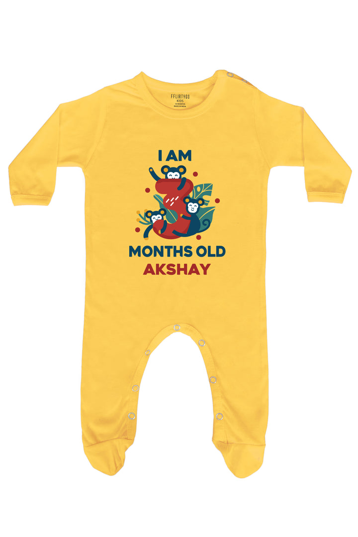 Three Month Birthday Baby Romper | Onesies w/ Custom Name