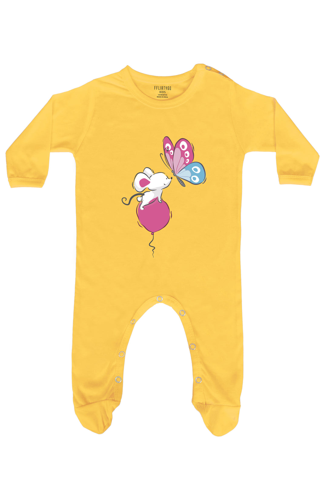 Rat On Balloon and Butterfly Baby Romper | Onesies