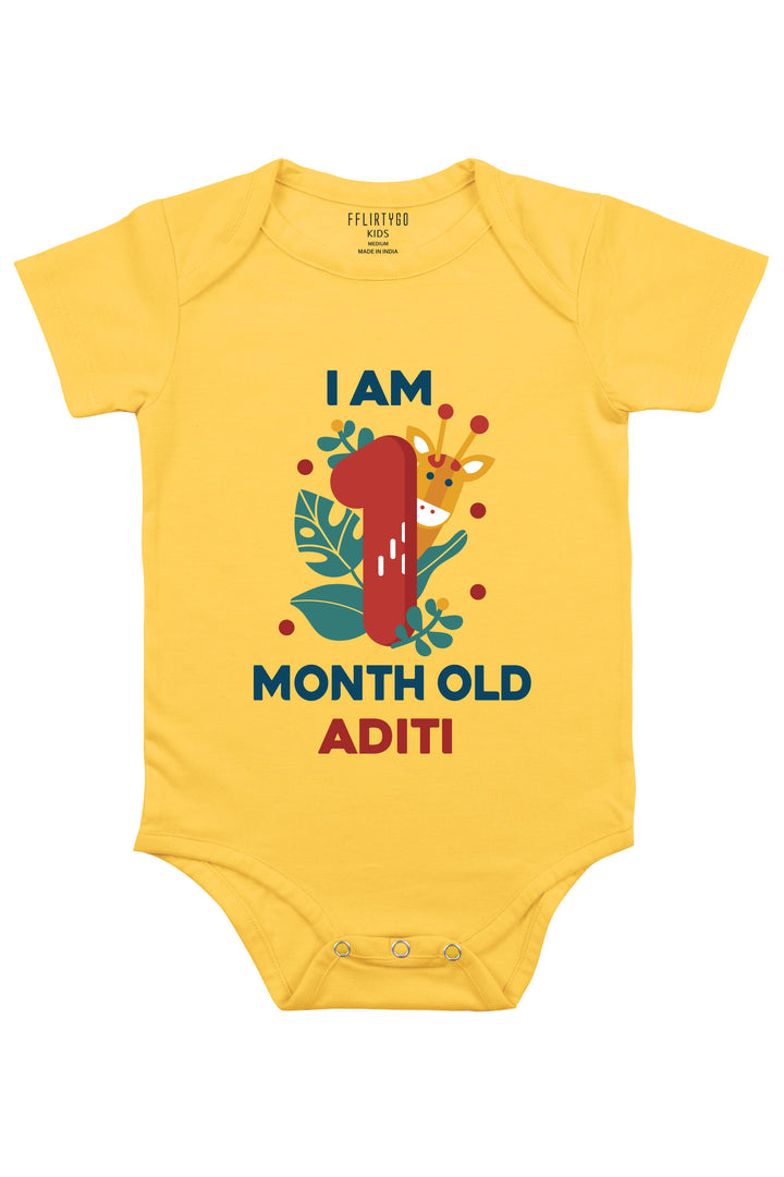One Month Birthday Baby Romper | Onesies - w/ Custom Name