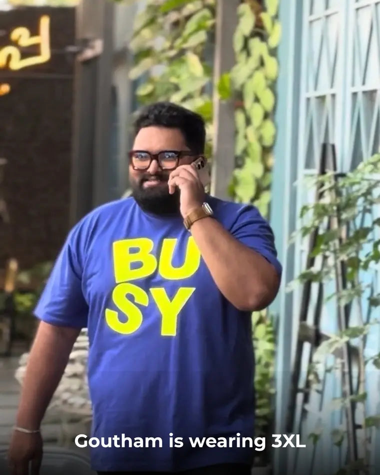 A FflirtyGo customer wearing the basics tee in 3XL